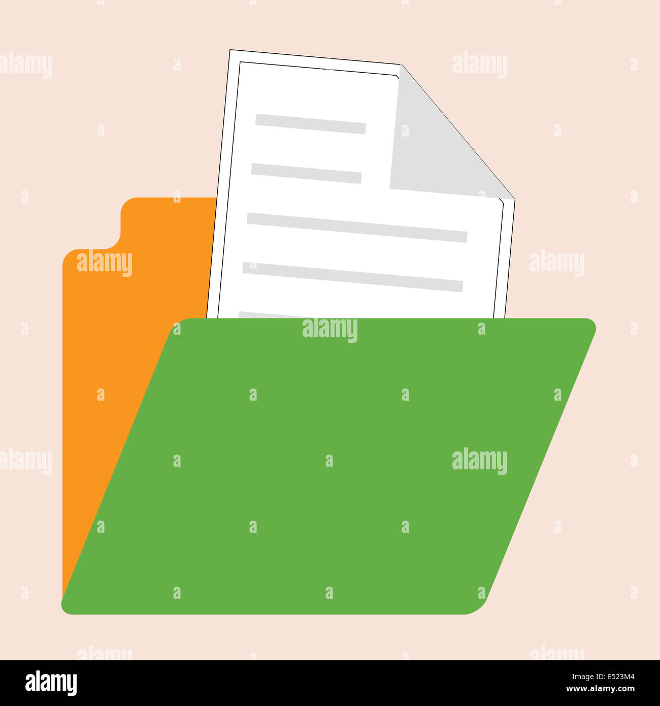 In stile retrò aprire icona cartella Foto Stock