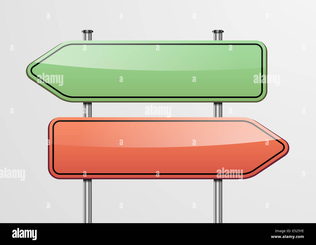 Cartello stradale DIRECTIONS blank Foto Stock