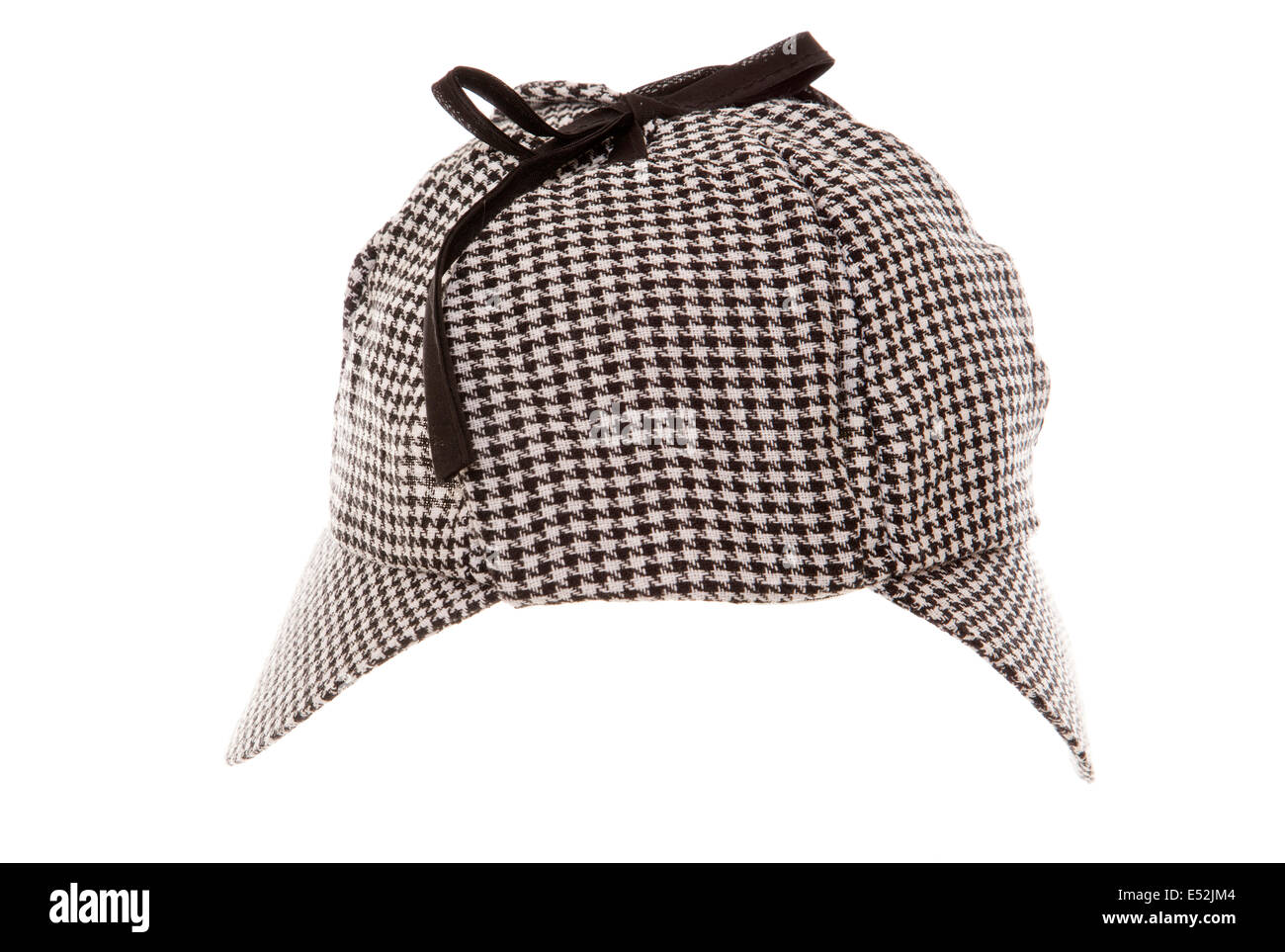Tweed deerstalker hat studio ritaglio Foto Stock