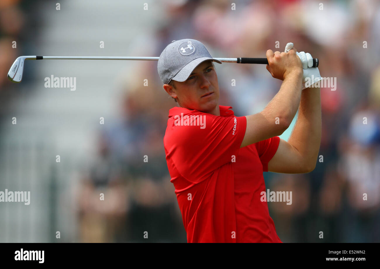 JORDAN SPIETH British Open di golf ROYAL LIVERPOOL GOLF CLUB HOYLAKE INGHILTERRA 18 Luglio 2014 Foto Stock