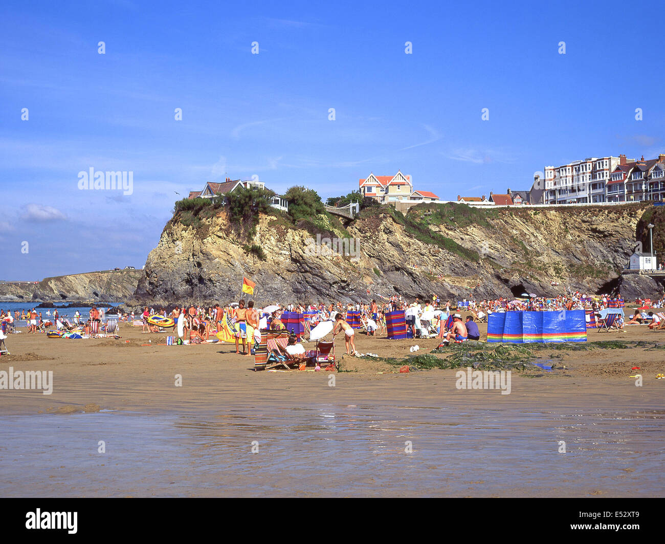 Towan Beach, Newquay Cornwall, England, Regno Unito Foto Stock