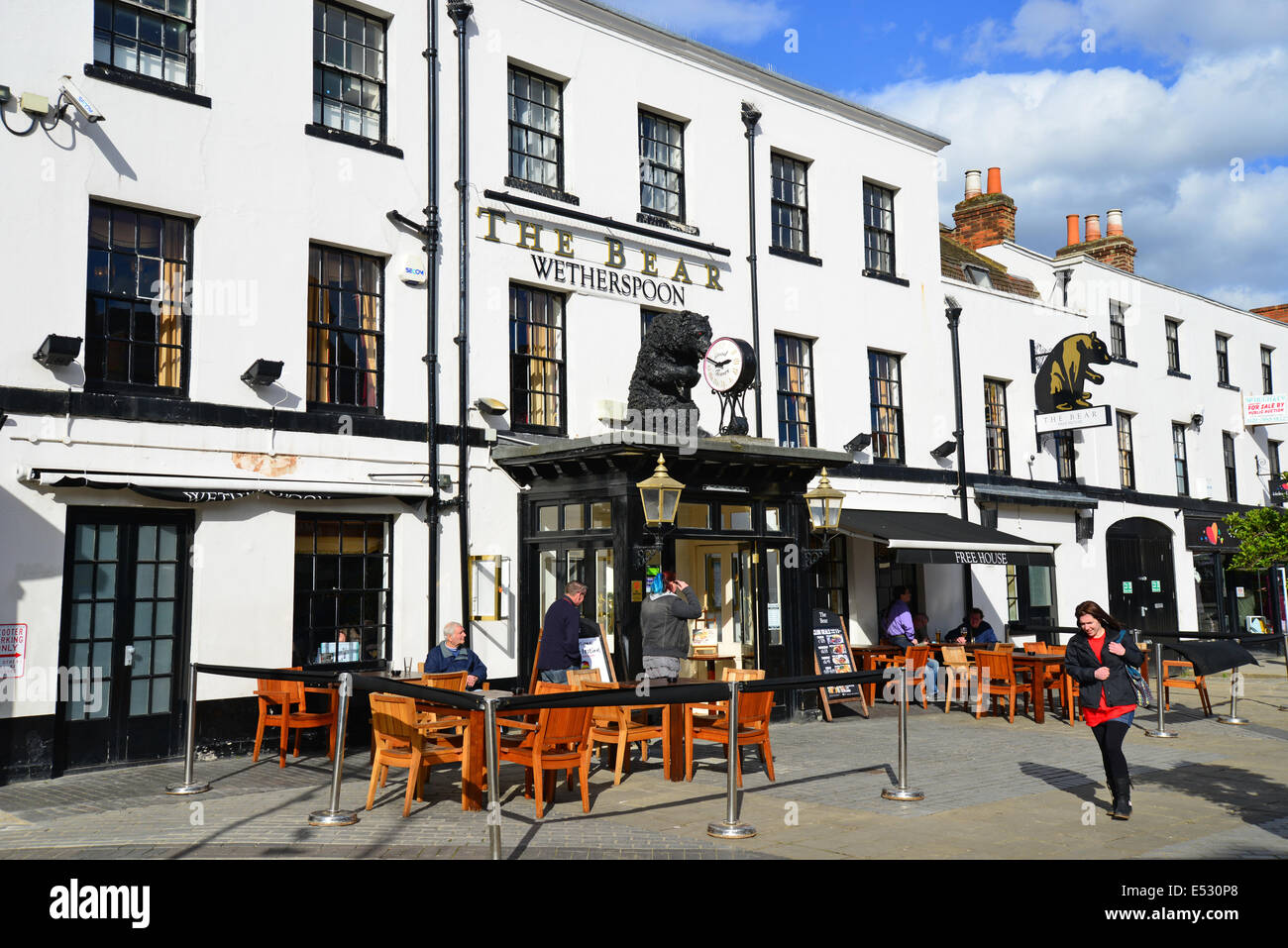The Bear Hotel, High Street, Maidenhead, Royal Borough of Windsor e Maidenhead, Berkshire, Inghilterra, Regno Unito Foto Stock