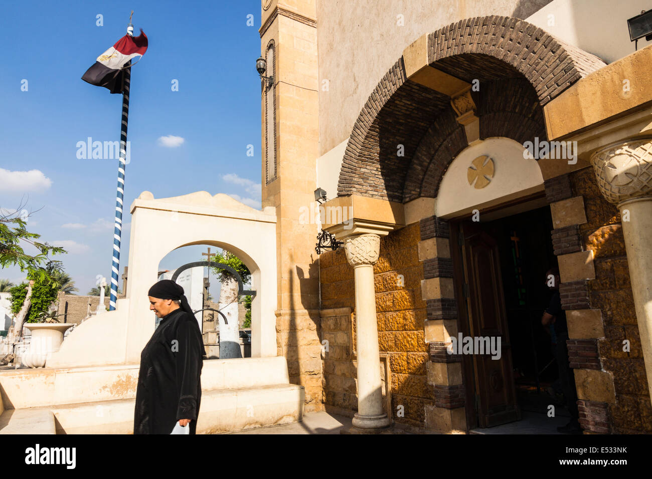 Greco-ortodossi cimitero. Il Cairo copto. Foto Stock