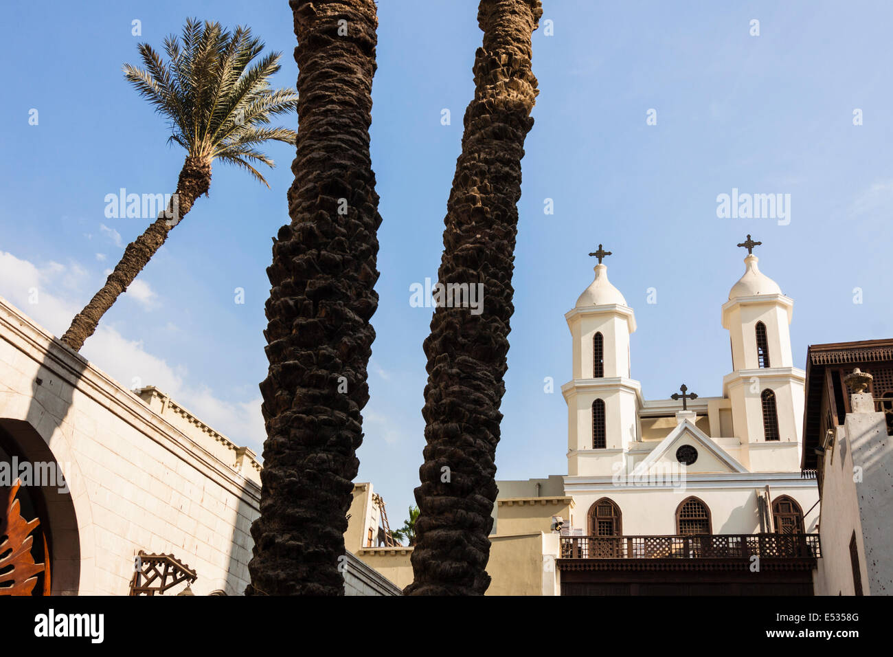 Appendere la Chiesa Copta, Il Cairo, Egitto Foto Stock
