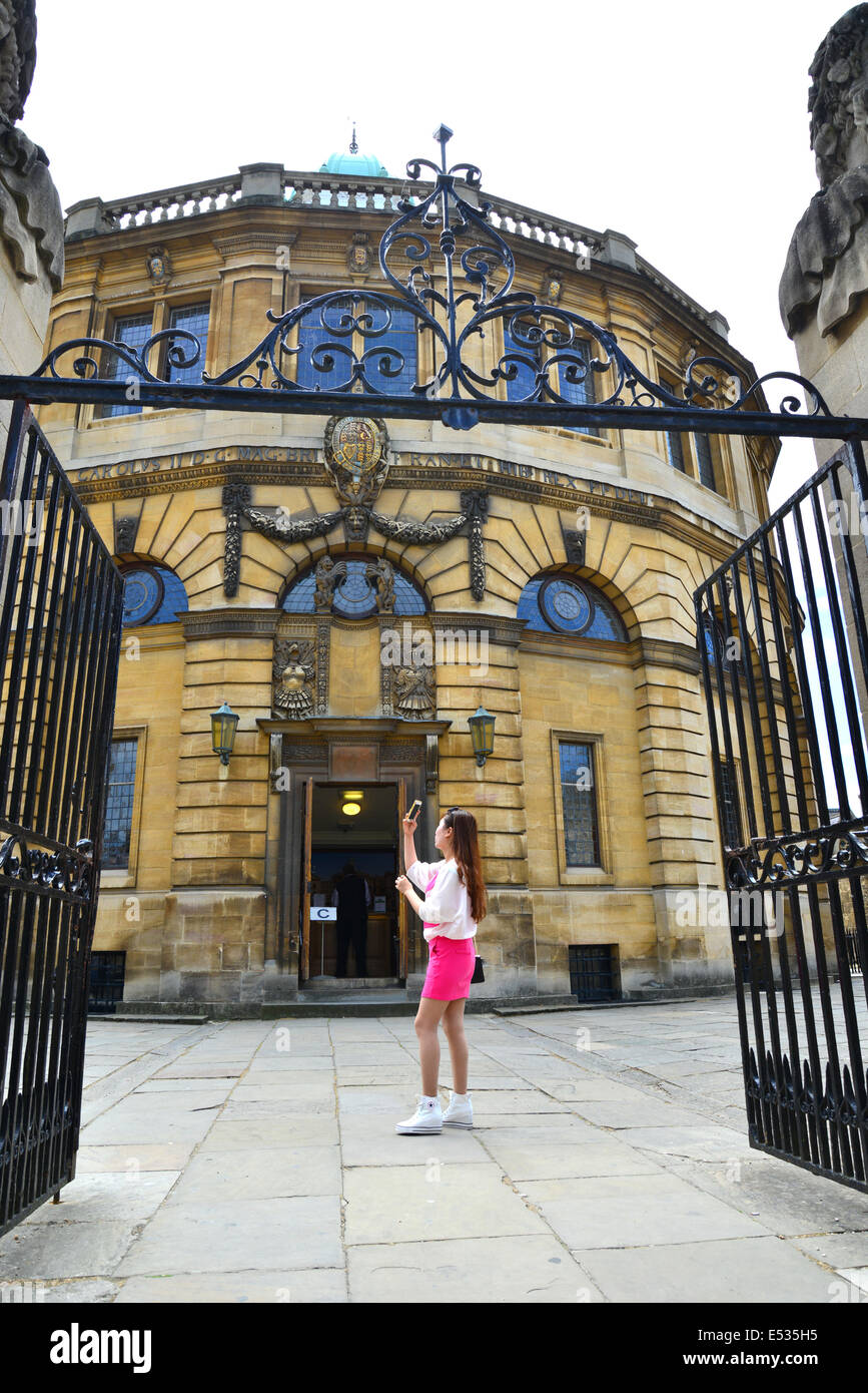 Sheldonian Theatre, Broad Street, Oxford, Oxfordshire, England, Regno Unito Foto Stock