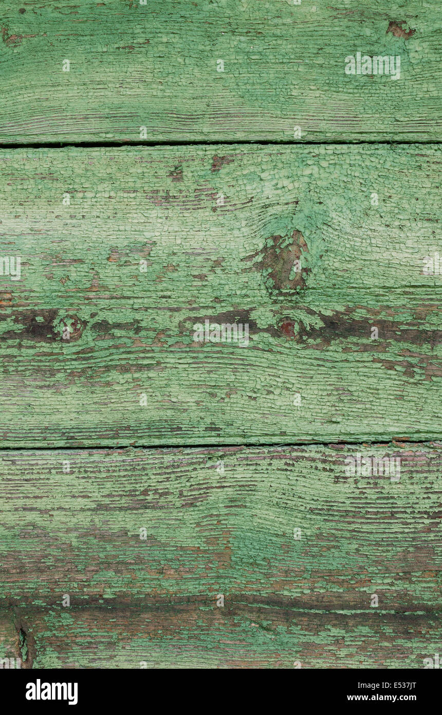 Antichi verde in legno dipinto sullo sfondo di texture Foto Stock