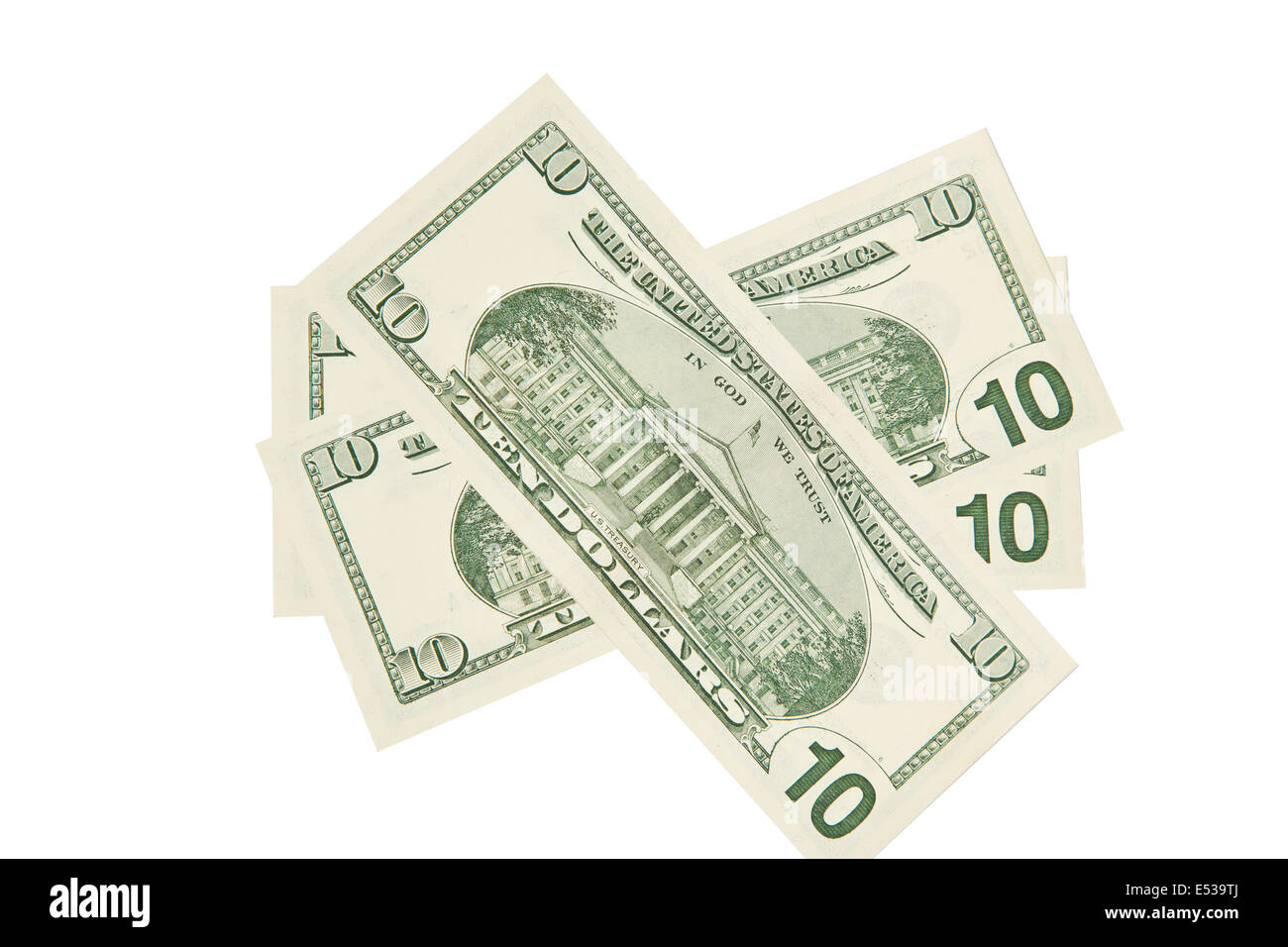 Dollaro isolati su sfondo bianco Foto Stock