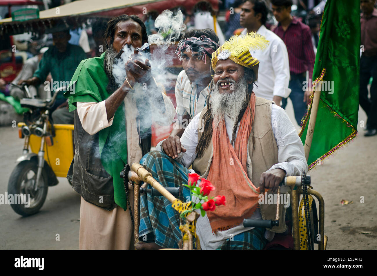 I sufi fakir, da annuale pellegrinaggio alla tomba del sufi musulmani saint ,Kwaja Gharib Nawaz da Ajmer,l'India Foto Stock