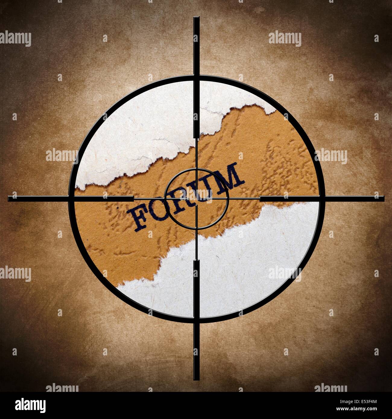 Testo del Forum in target Foto Stock
