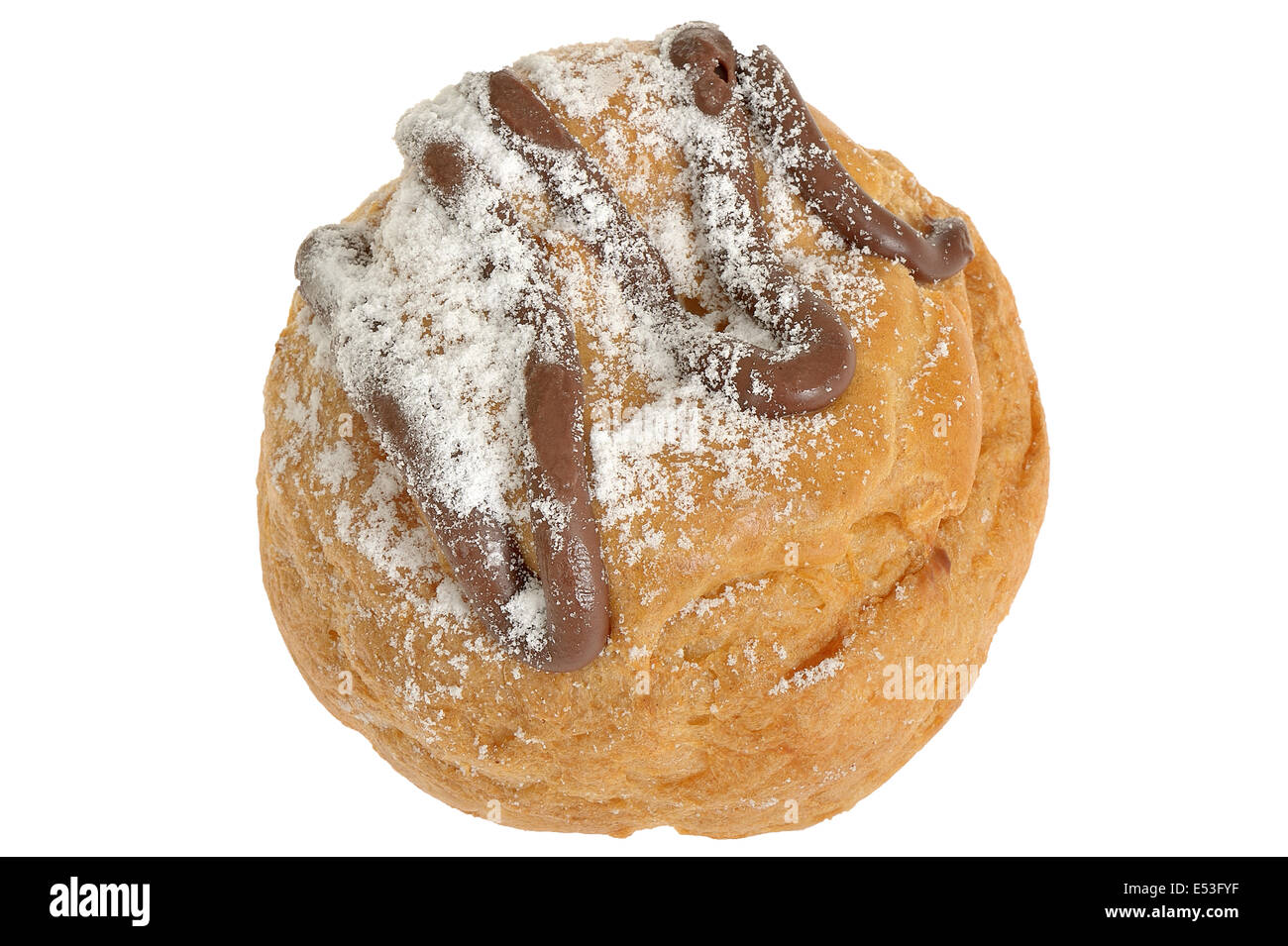 Il cioccolato belga choux bun Foto Stock