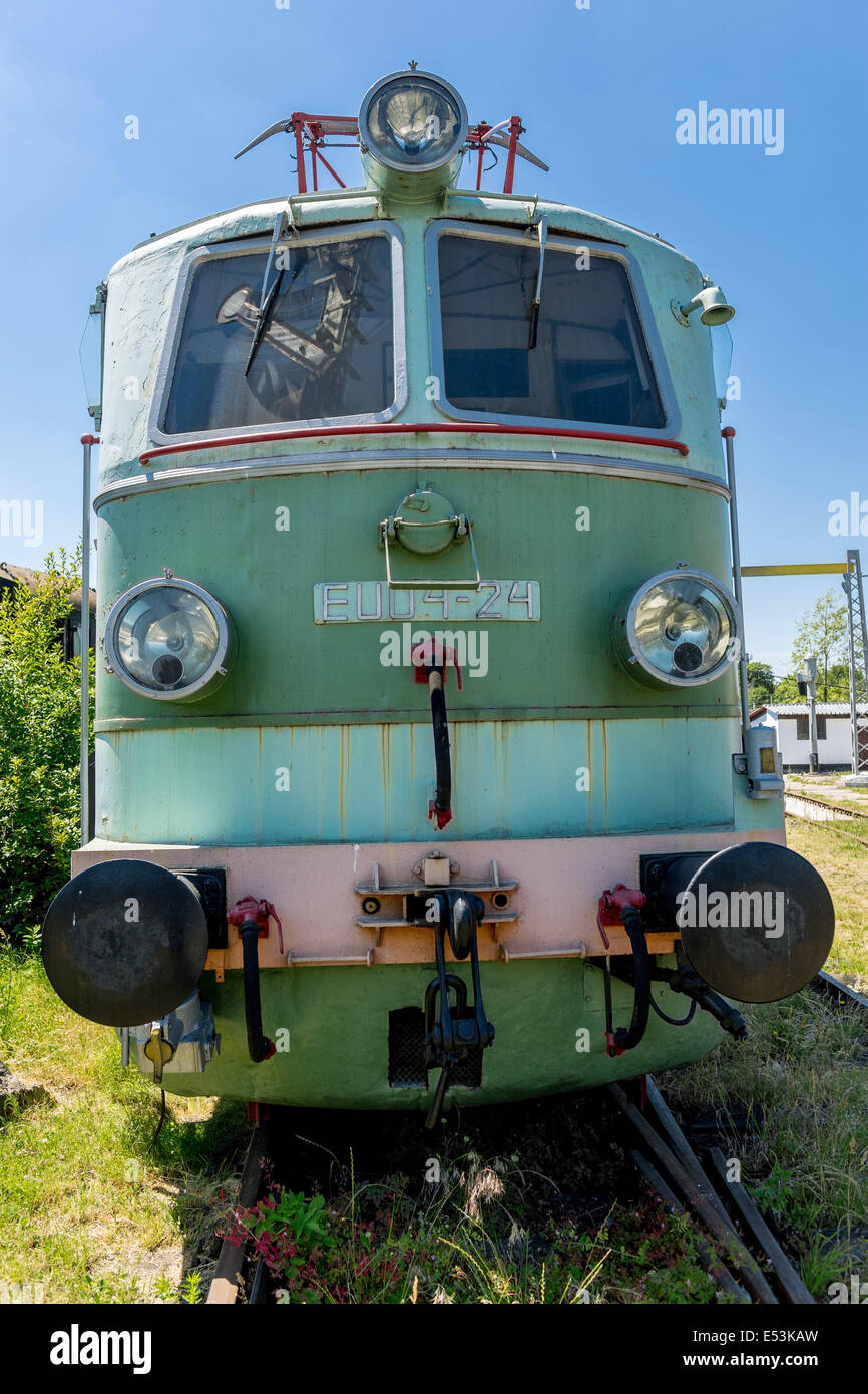Vecchia locomotiva elettrica Foto Stock