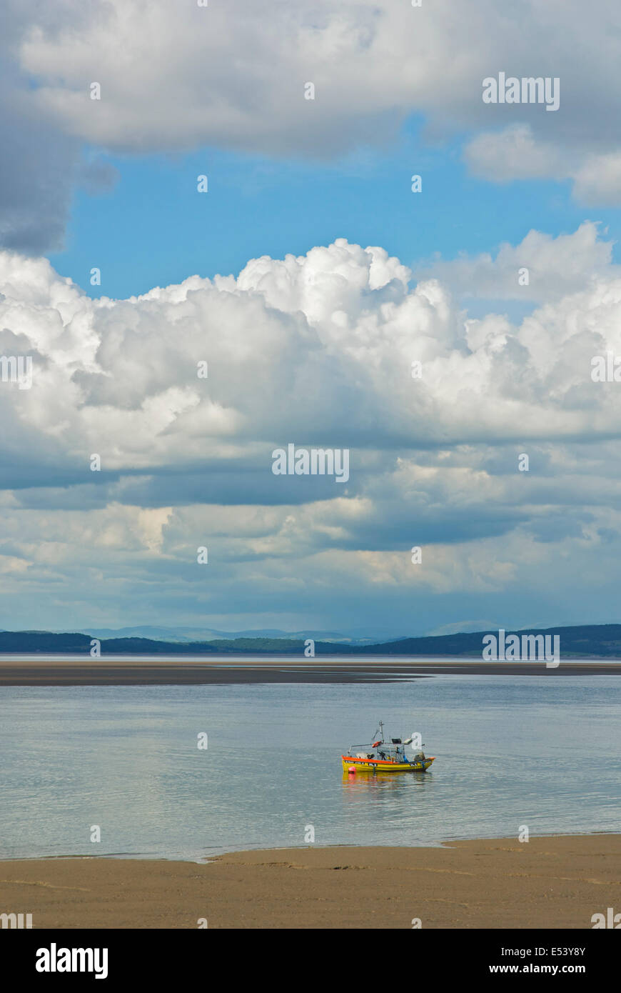 Barca da pesca ormeggiate a Morecambe, Lancashire, Inghilterra, Regno Unito Foto Stock