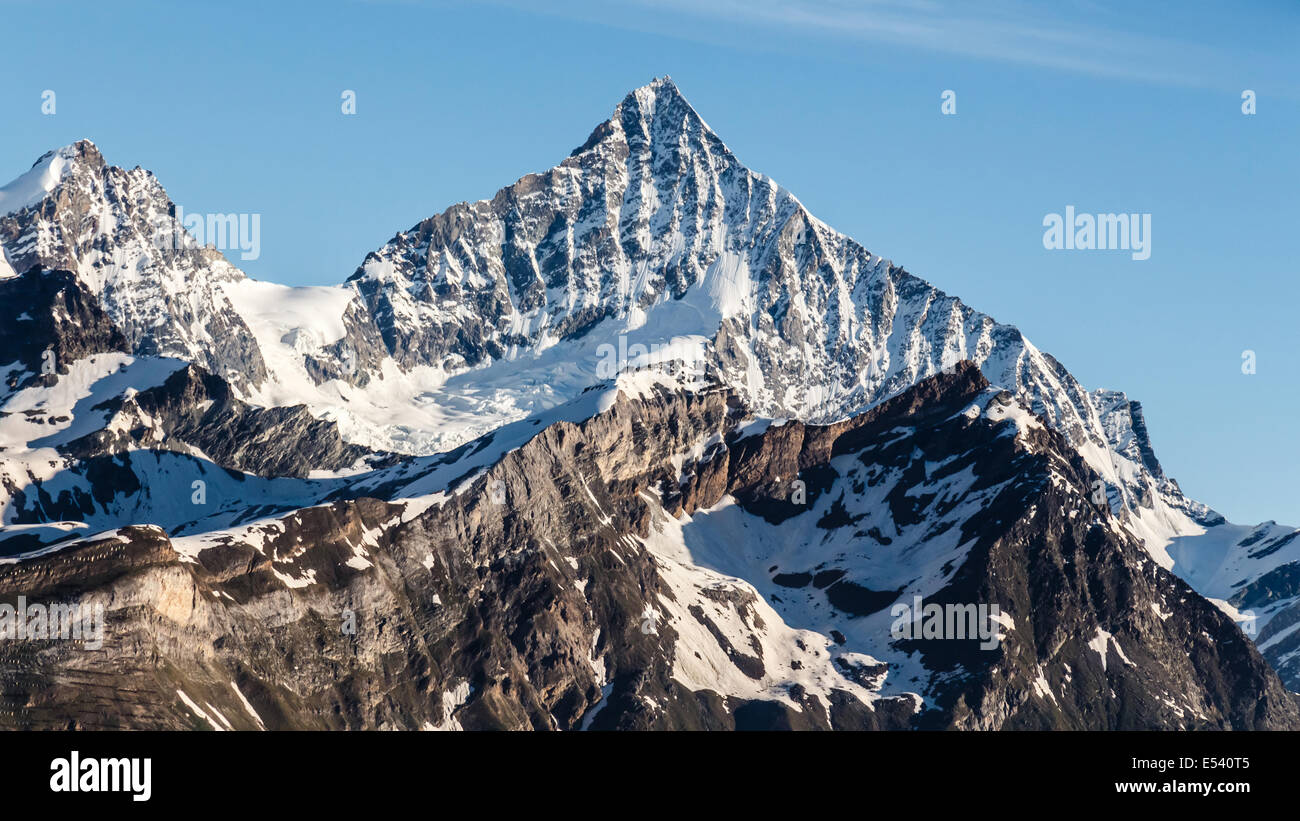 Splendido paesaggio delle montagne delle Alpi svizzere, Cervino, Zermatt, Svizzera Foto Stock