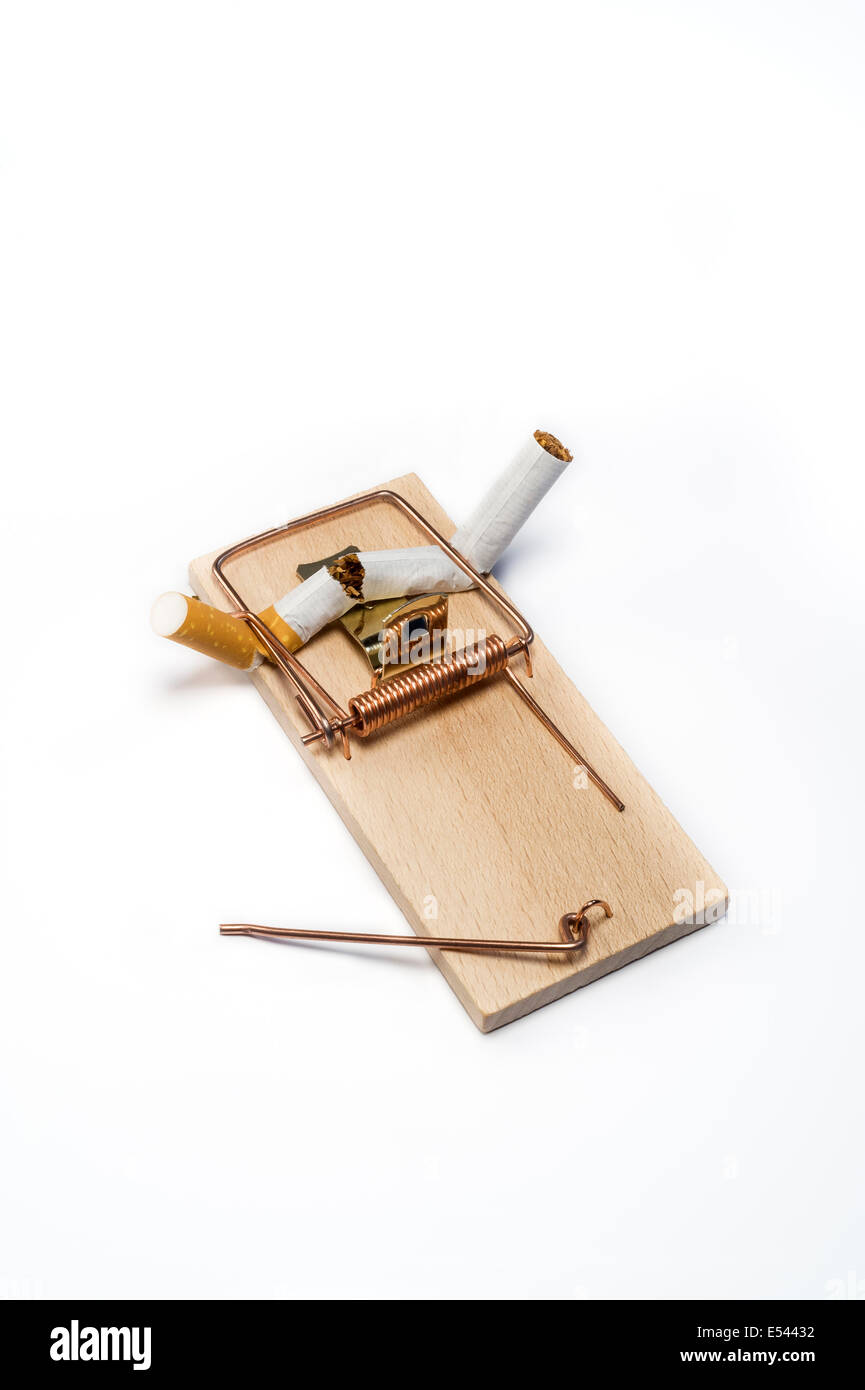 mousetrap con sigarette classiche Foto Stock