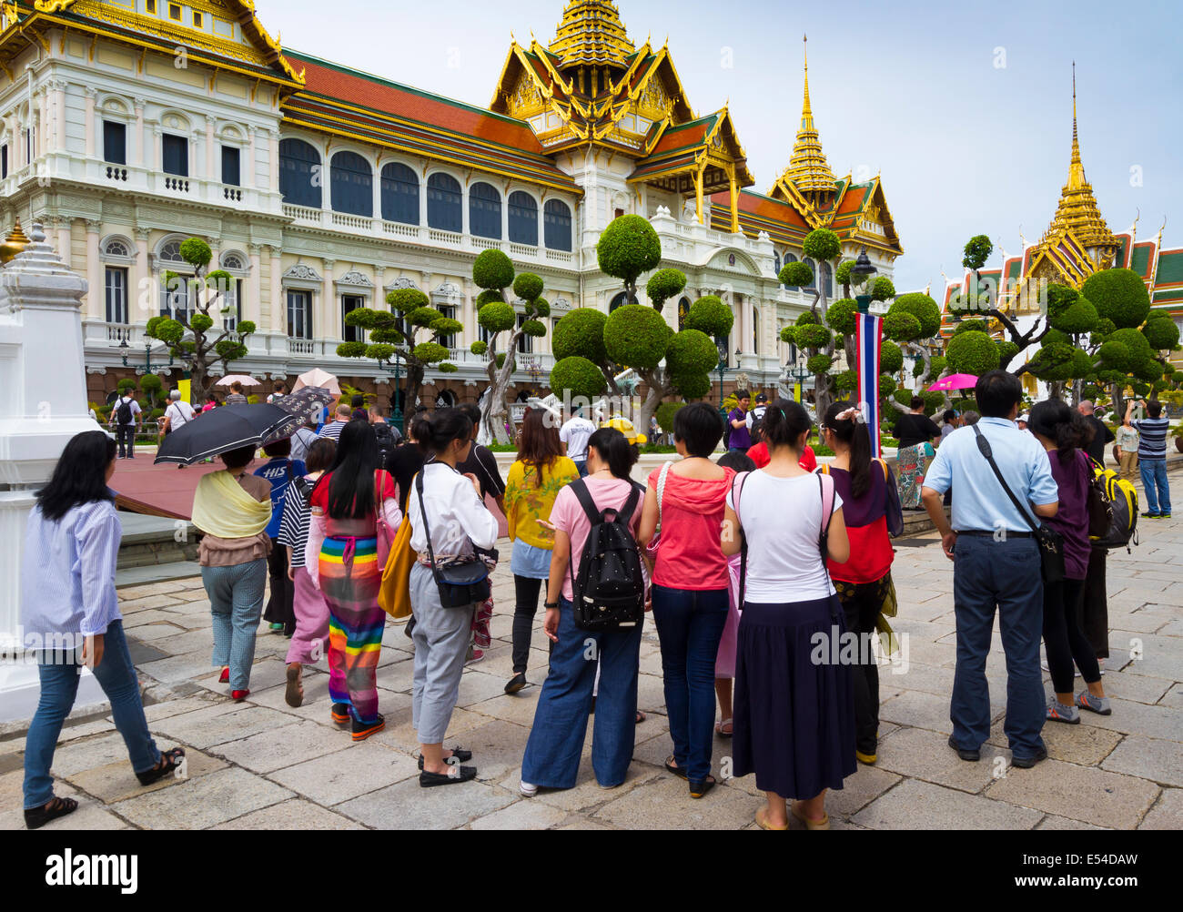 Phra Thinang Chakri Maha Prasat edifici. Il Grand Palace. Bangkok, Thailandia, in Asia. Foto Stock