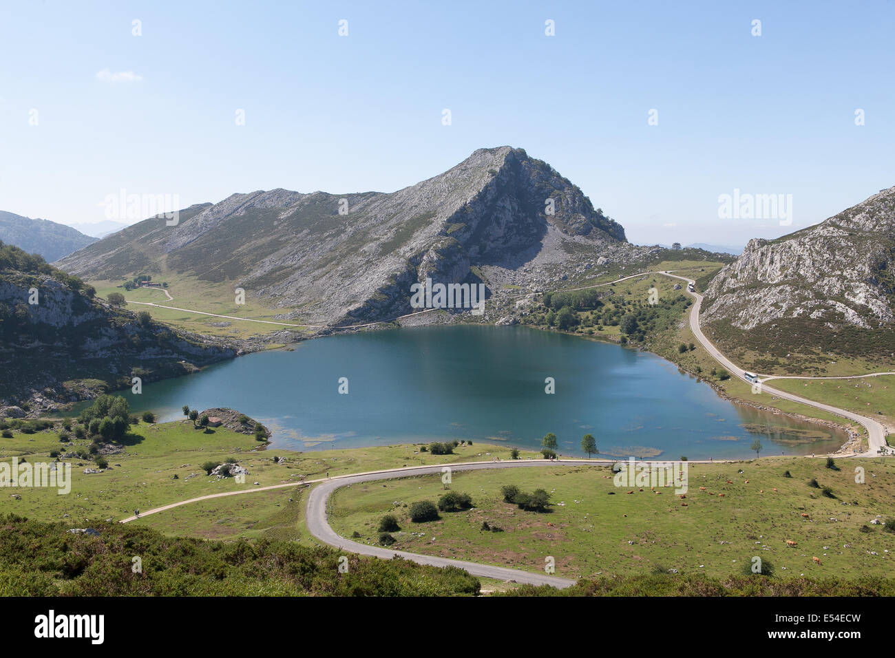 Covadonga laghi in Spagna il paesaggio Foto Stock