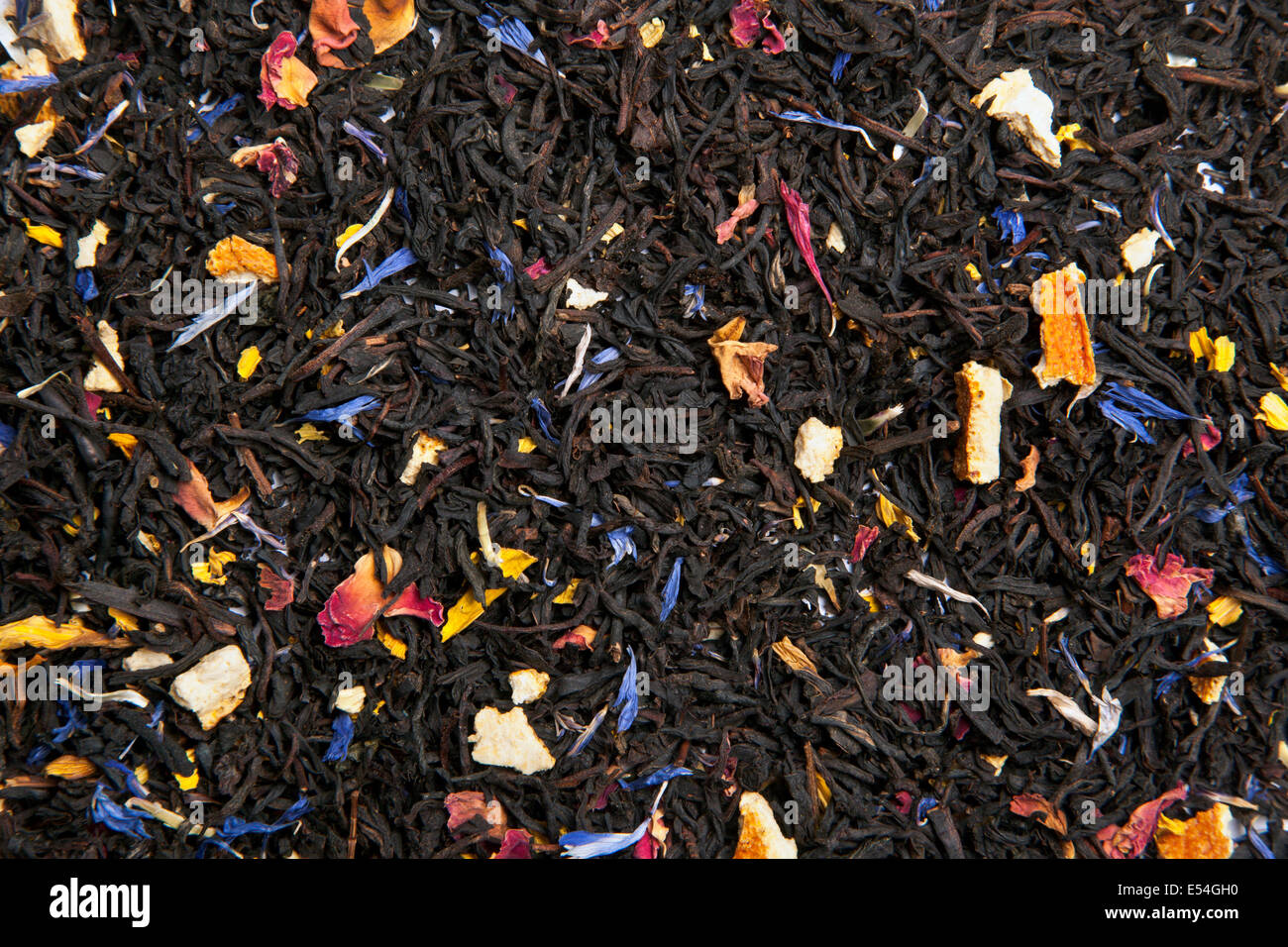 Soderblandning o Soder Te chiamato anche Blend del sud di Stoccolma - mescolate il tè nero lascia shot in studio Foto Stock