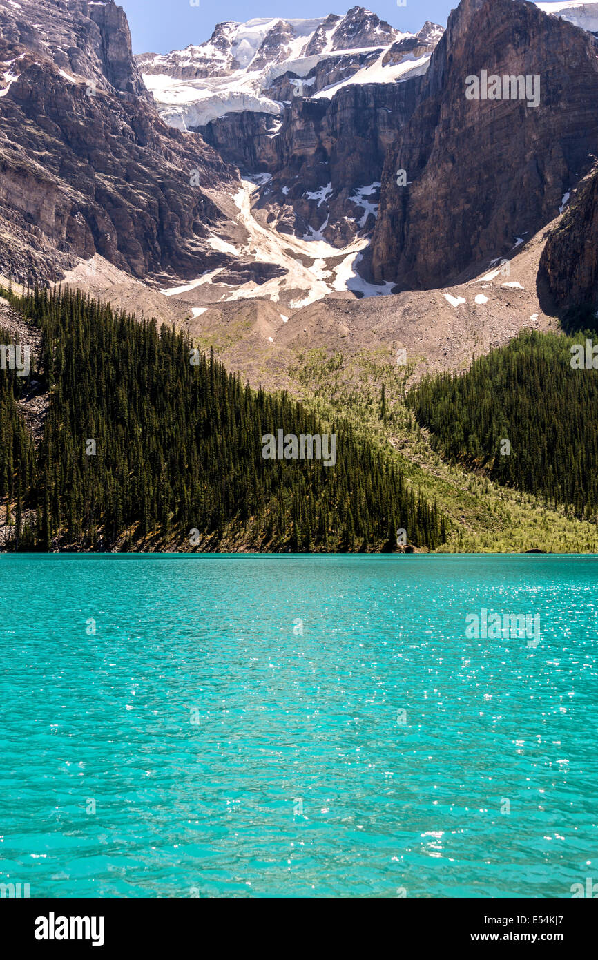 Glacier, montagne e Lago Smeraldo Foto Stock