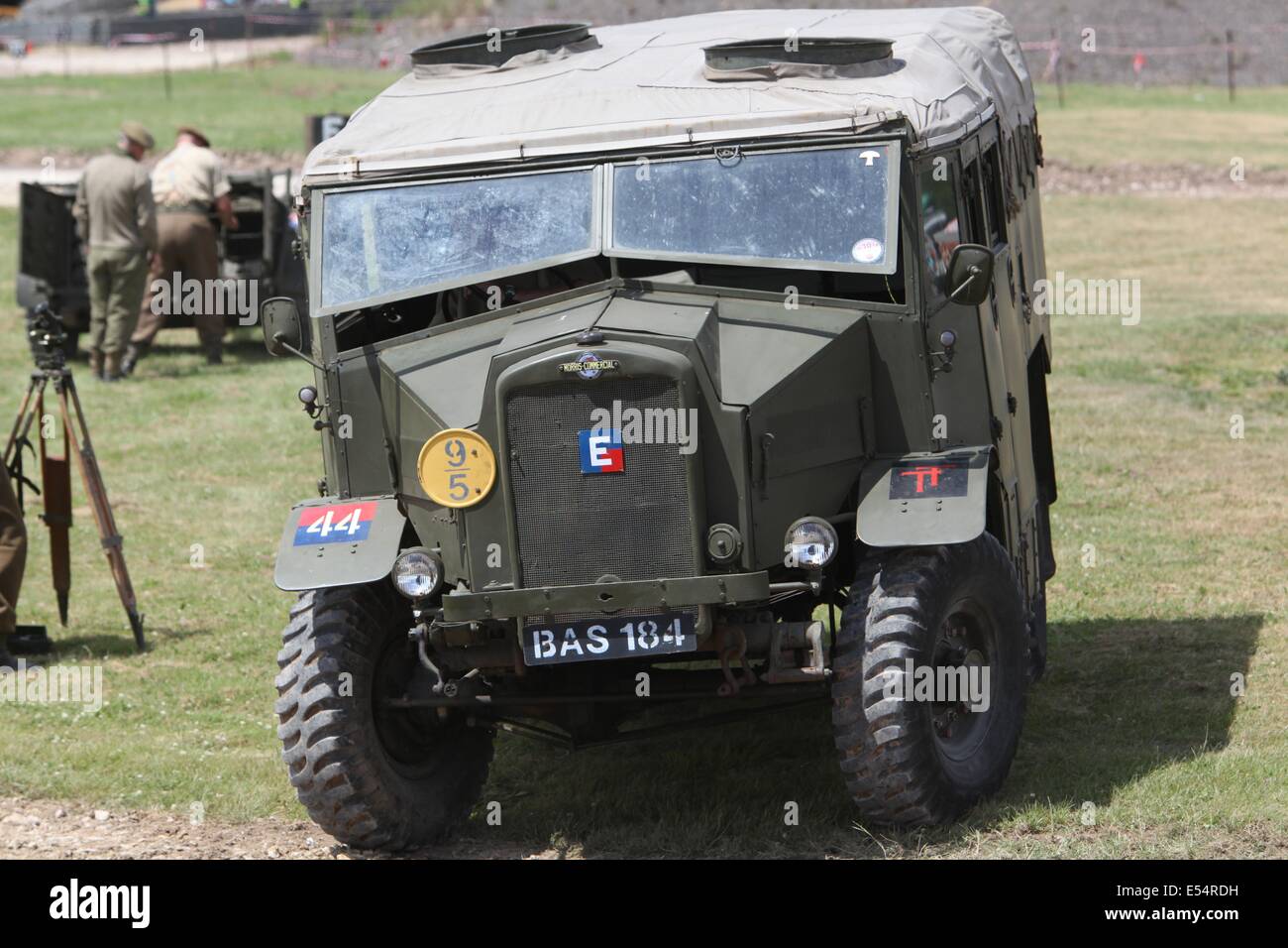 British Morris C8 trattore d'artiglieria e 25 Pounder Gun - Bovington Foto Stock