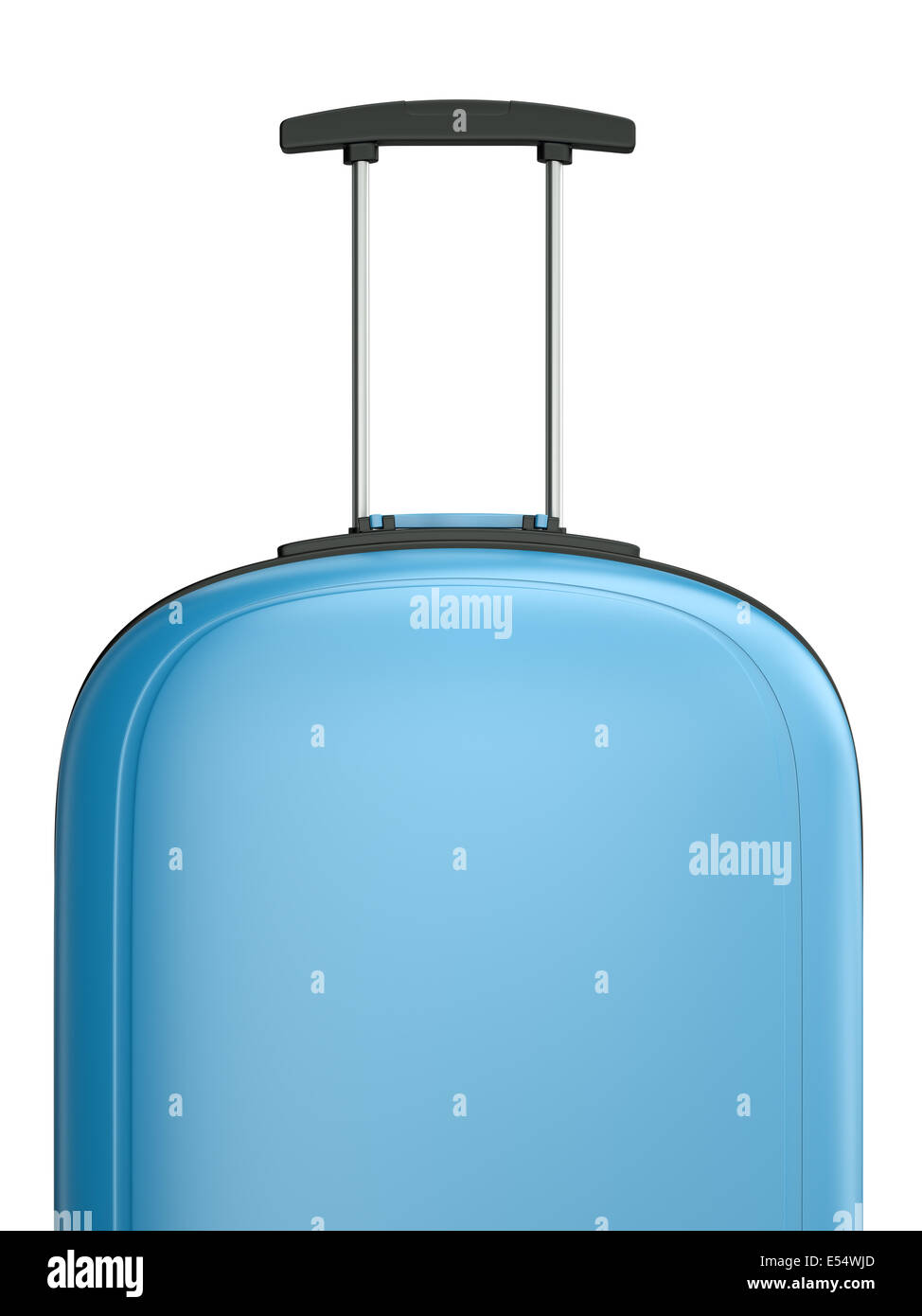 Blu valigia viaggio con una maniglia. 3D reso illustrazione. Foto Stock