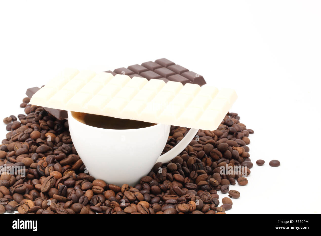 Tazza di caffè e cioccolato Foto Stock