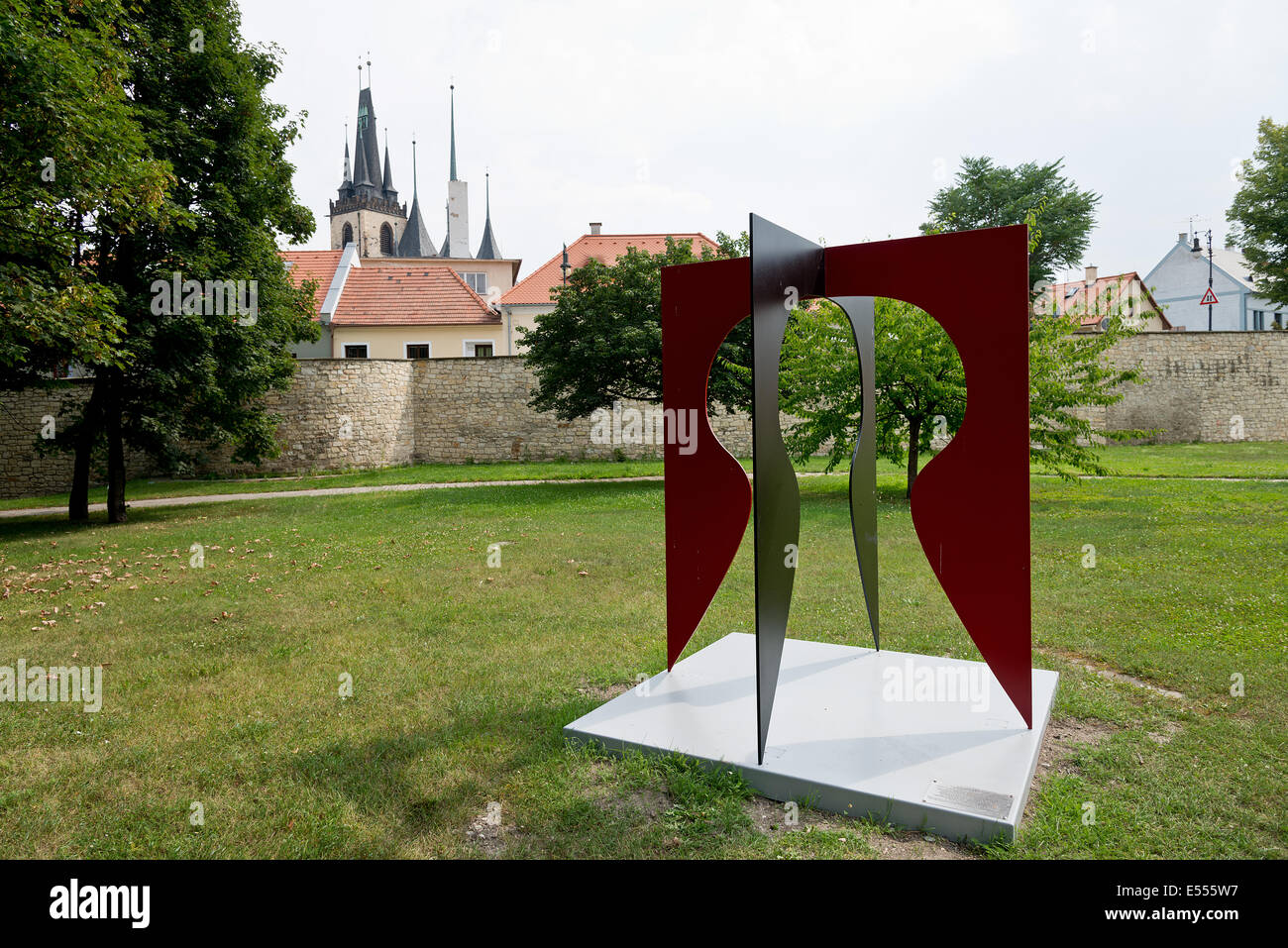 "Negativní Hlava' scultura di Kamil Linhart Foto Stock