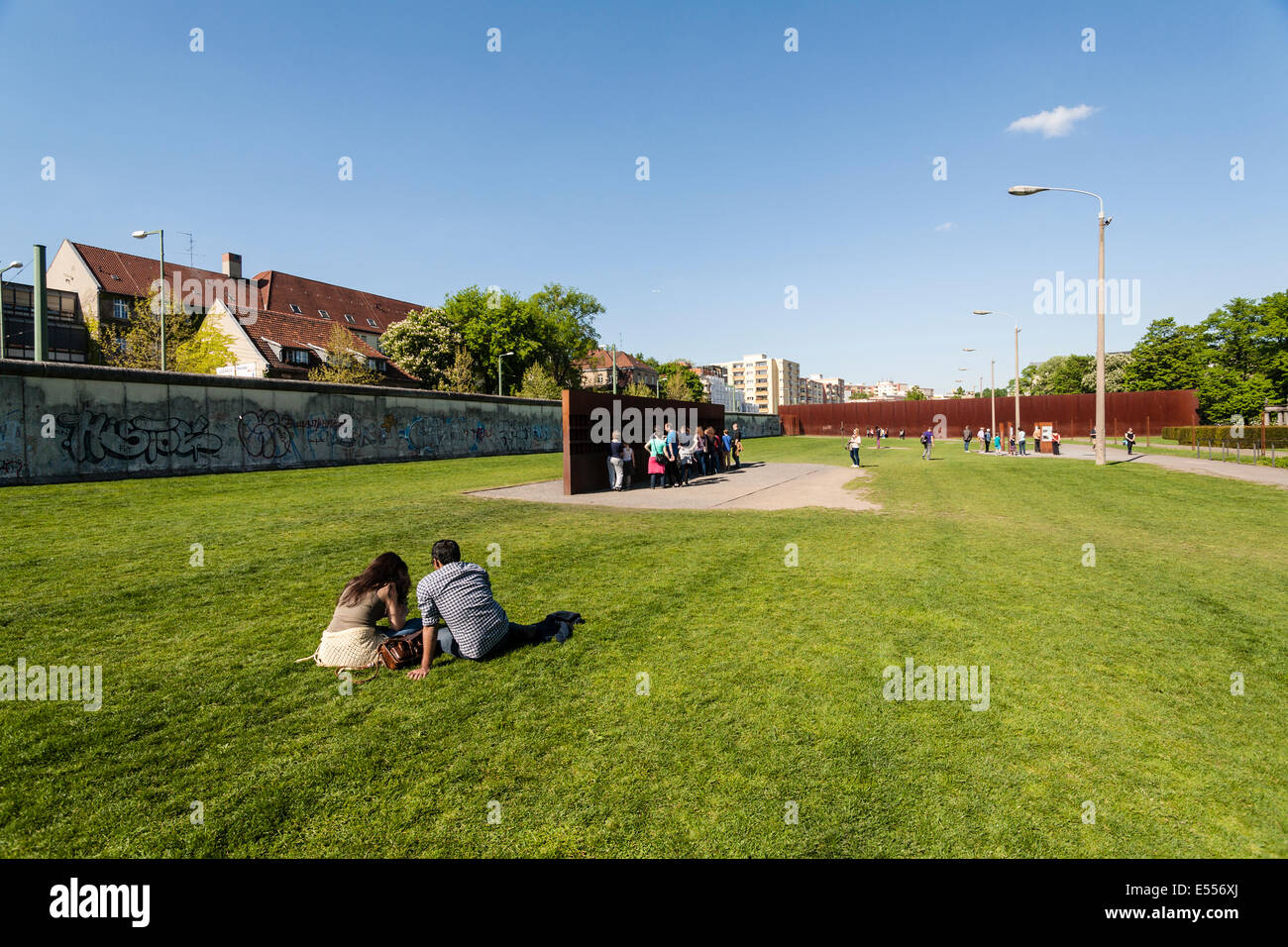 Memoriale del Muro di Berlino Berlin Mitte, Germania Foto Stock