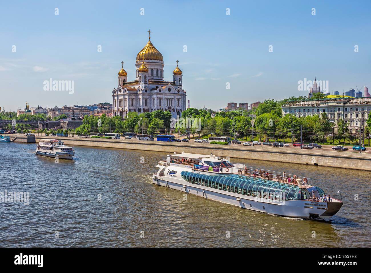 Mosca - Maggio 20, 2014: vista di Cristo Salvatore a Mosca, in Russia. Un popolare punto di riferimento turistico. Foto Stock