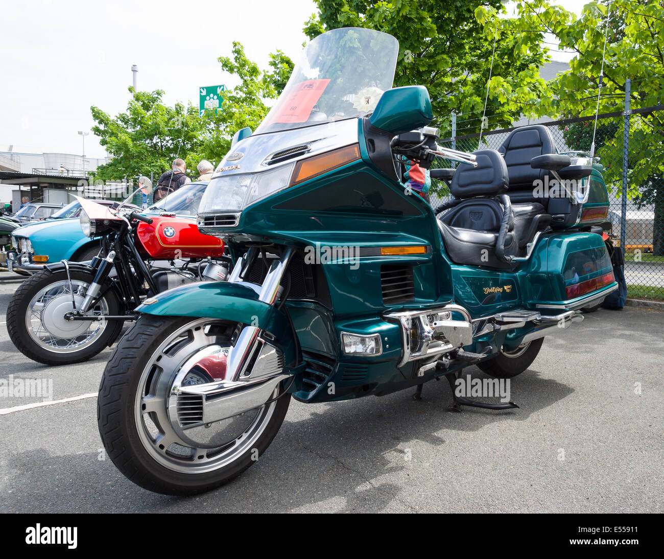 Berlino, Germania - 17 Maggio 2014: Touring moto Honda Gold Wing. Ventisettesimo giorno Oldtimer Berlin - Brandenburg Foto Stock