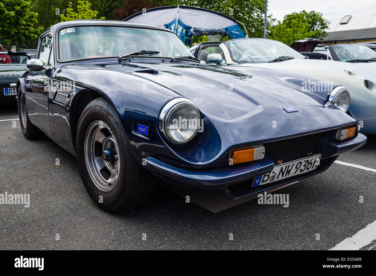 Berlino, Germania - 17 Maggio 2014: un biposto sportiva convertibile TVR auto 3000M. Ventisettesimo giorno Oldtimer Berlin - Brandenburg Foto Stock