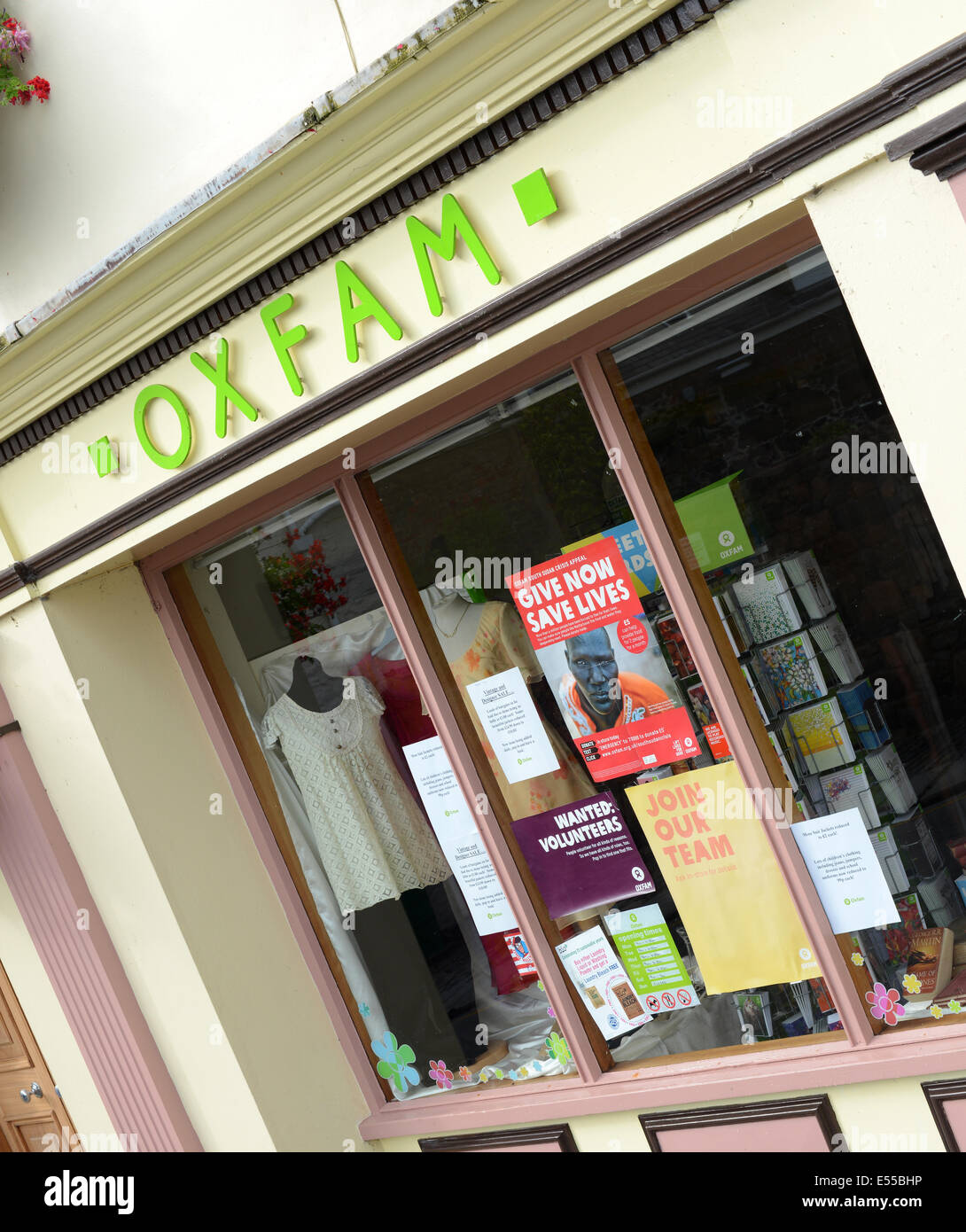 Oxfam carità shop Foto Stock