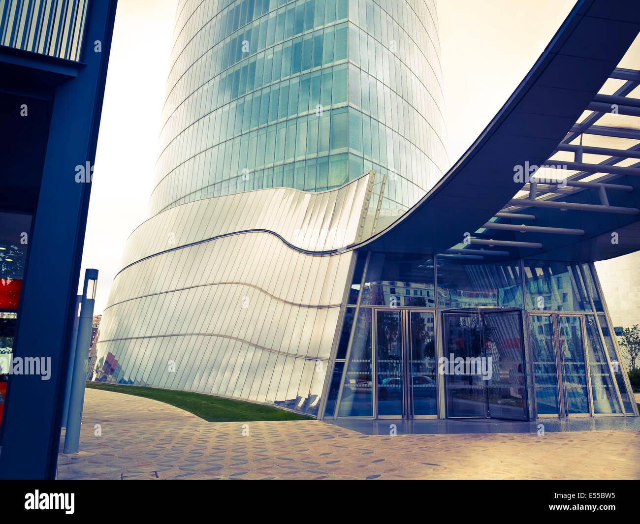 Iberdrola Torre. (Architetto: Cesar Pelli ) Bilbao Biscay. Paesi Baschi, Spagna, Europa. Foto Stock