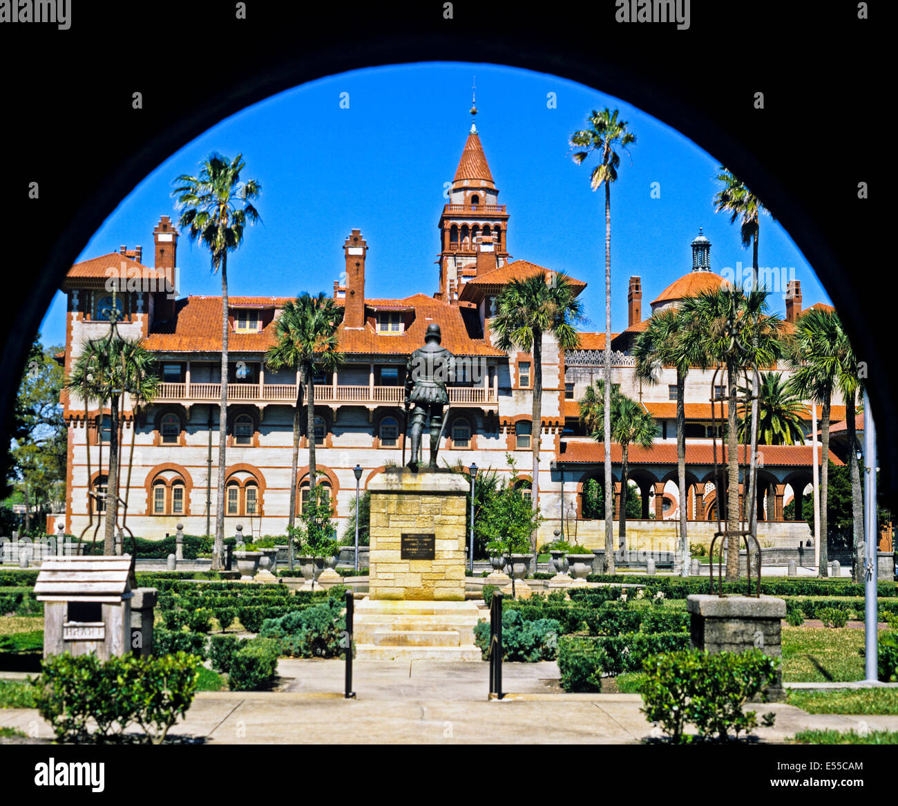 Vista del Flagler College, Saint Augustine, Florida, Stati Uniti d'America Foto Stock