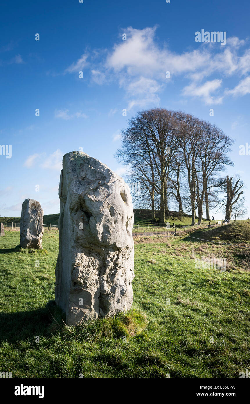 Antiche pietre nella parte di Avebury Circle NEL REGNO UNITO Foto Stock