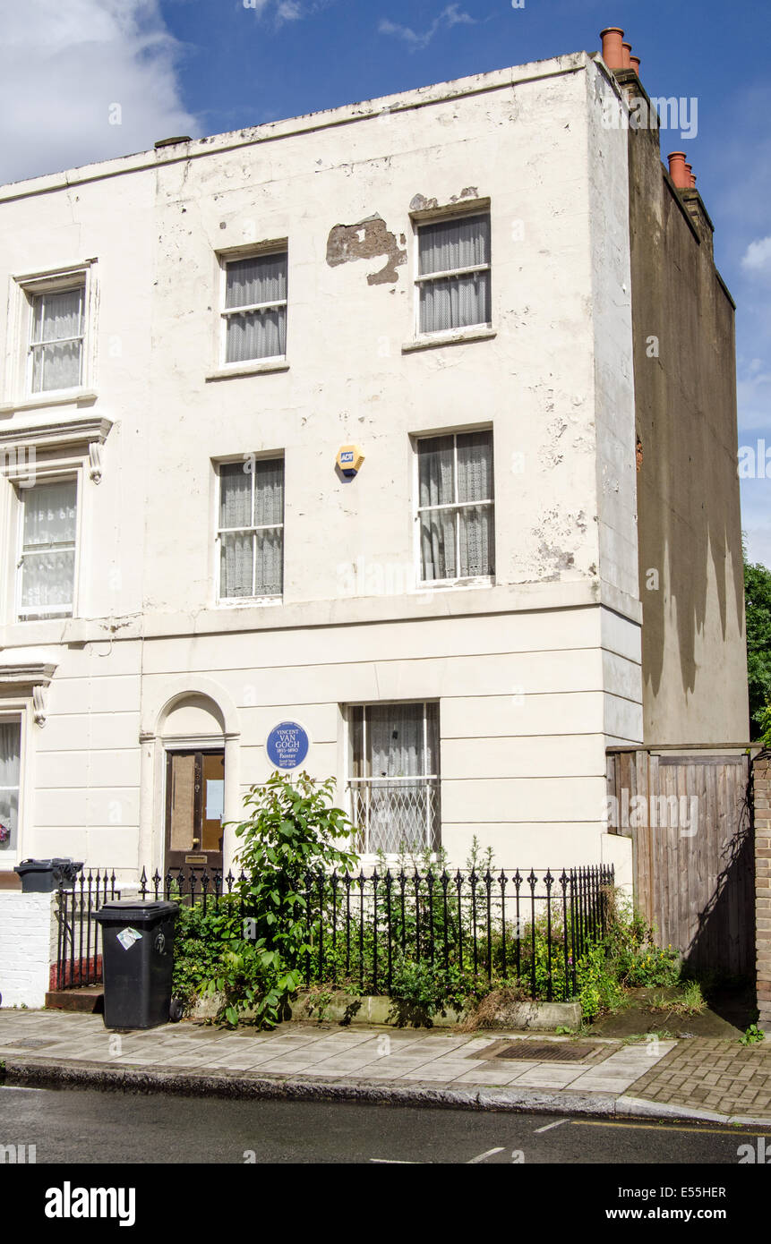Londra, UK, 24 maggio, 2014: casa storica dell'artista Vincent Van Gogh in Brixton, a sud di Londra. Foto Stock
