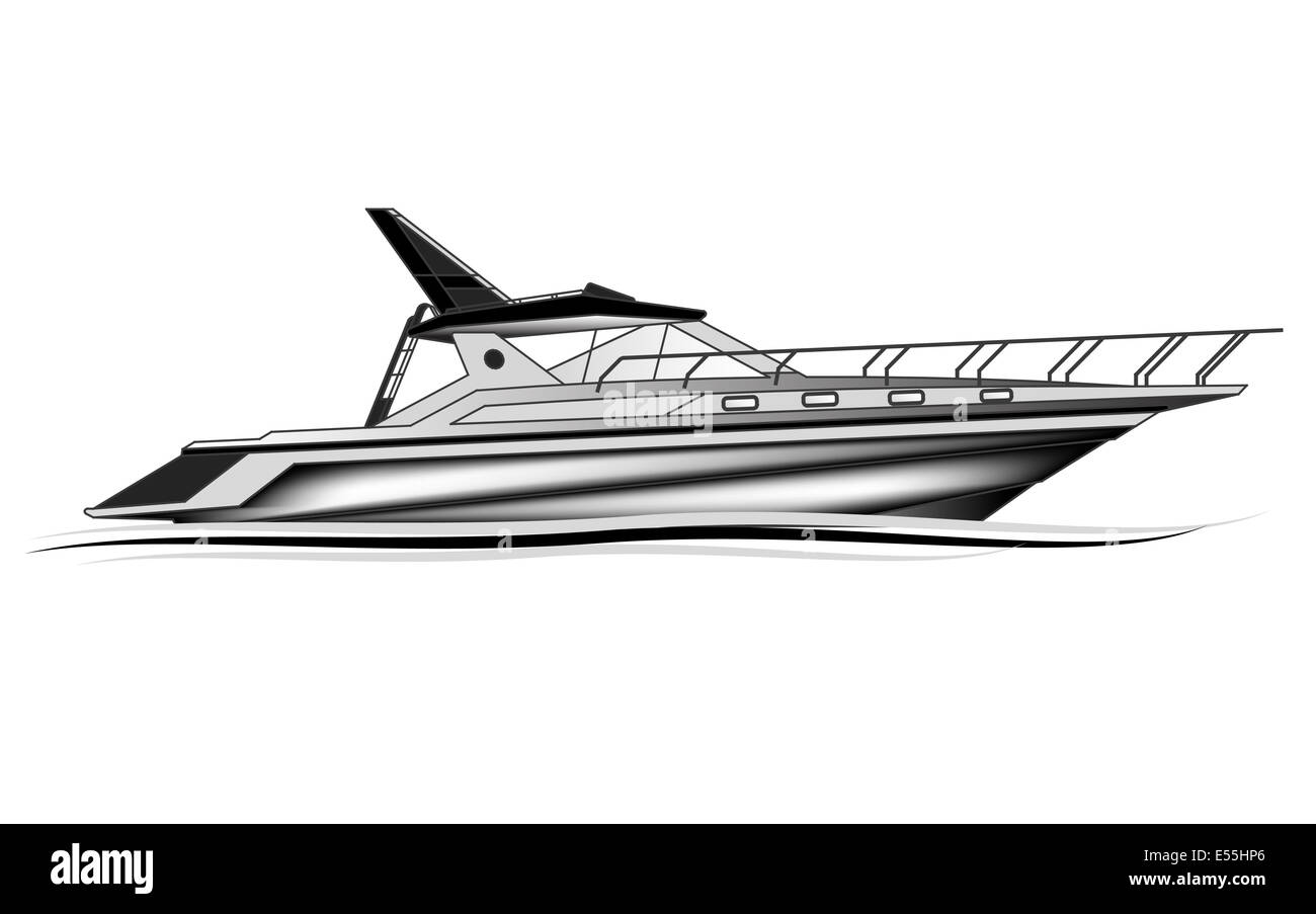 Yacht di lusso , vettore Foto Stock