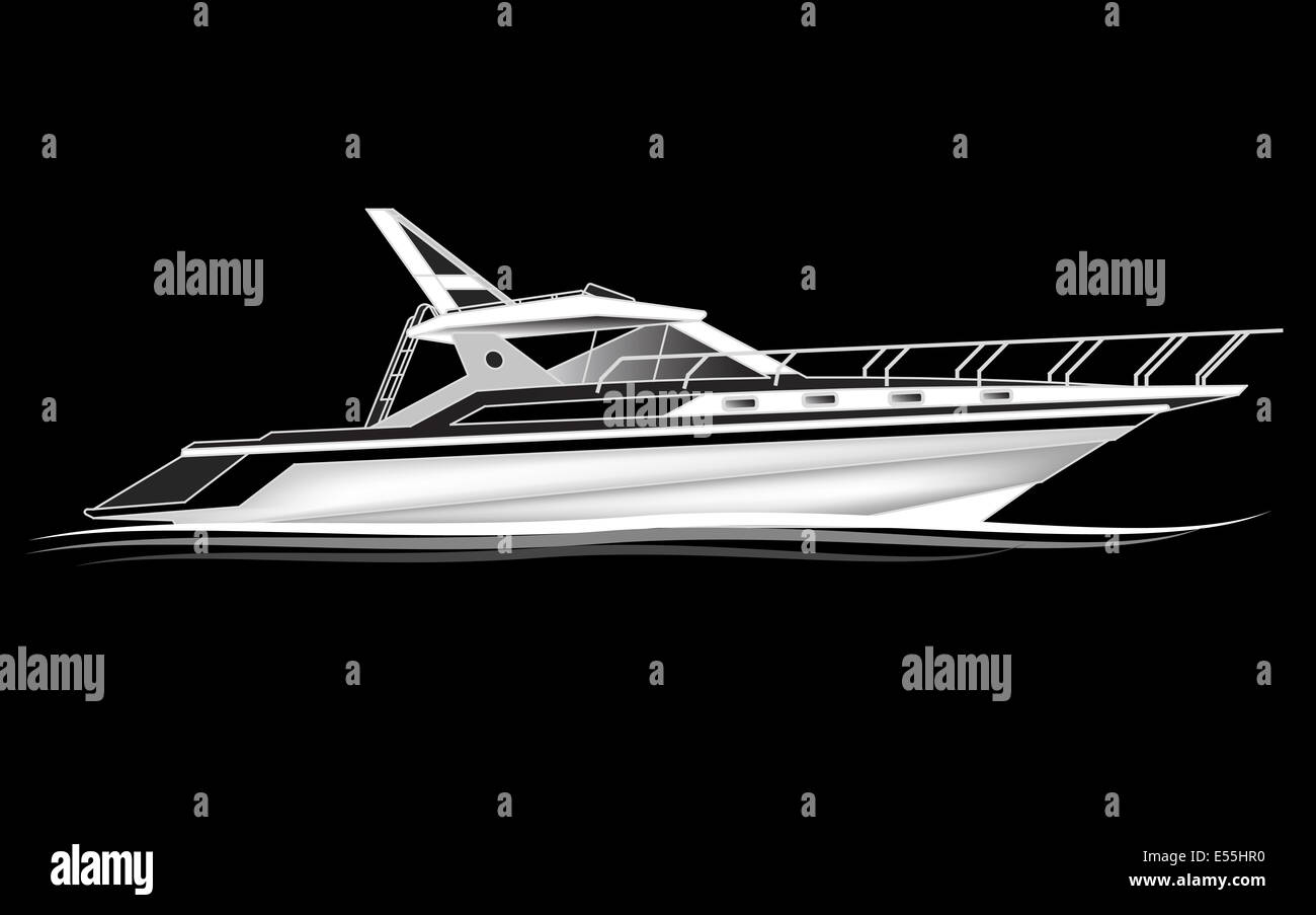 Yacht di lusso , vettore Foto Stock