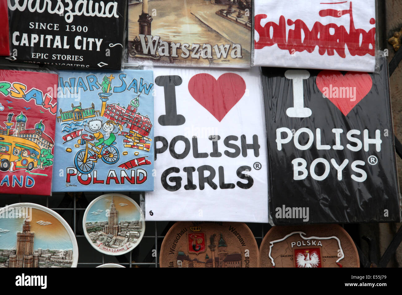 Negozio di souvenir di Polonia Foto Stock