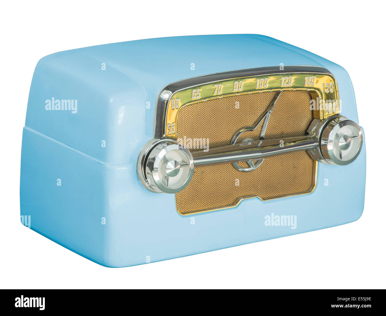 Antiquariato tubo in bachelite radio, isolato su bianco, i tracciati di ritaglio incluso Foto Stock