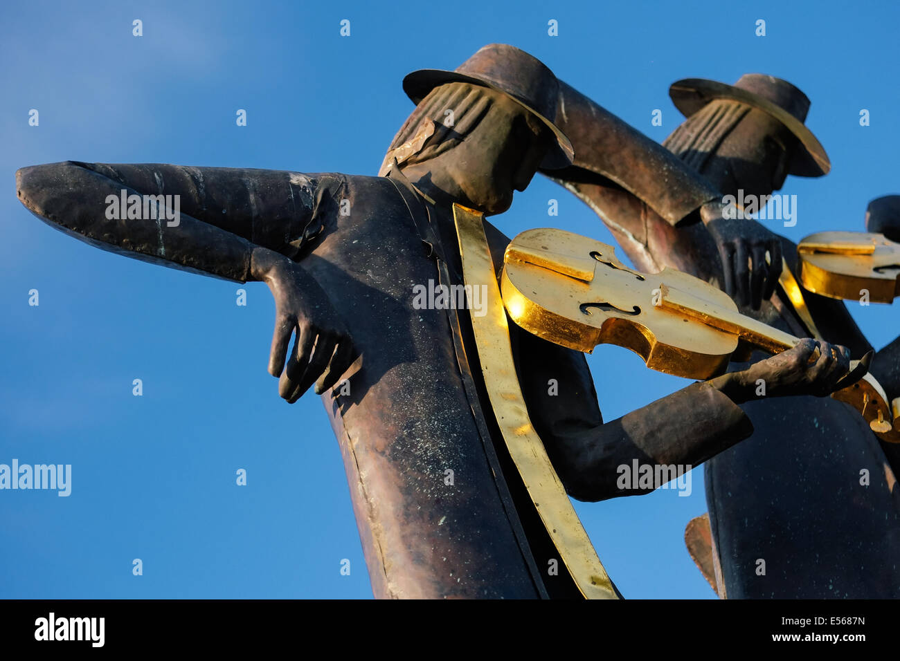 Dettaglio della scultura "Waterplay' in Rattvik situato nel folclore svedese district Dalecarlia Foto Stock