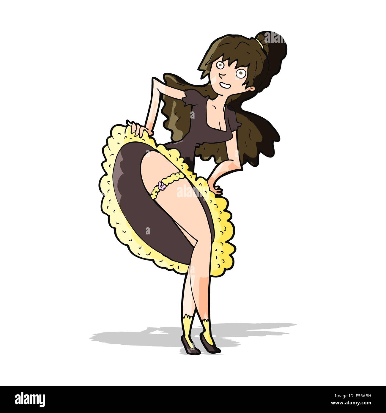 Cartoon ballerina di flamenco Illustrazione Vettoriale