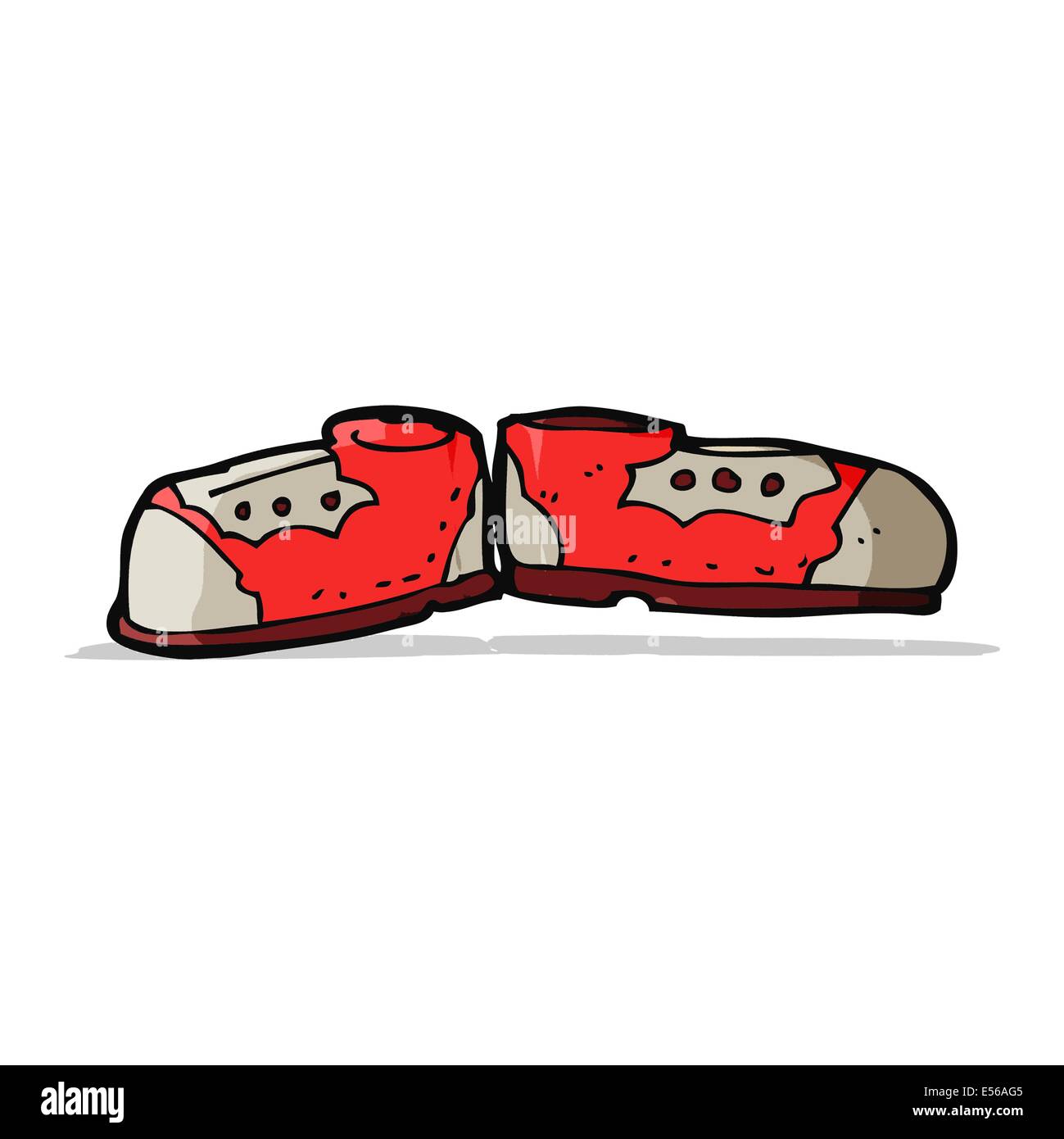 Cartoon vecchie scarpe Illustrazione Vettoriale