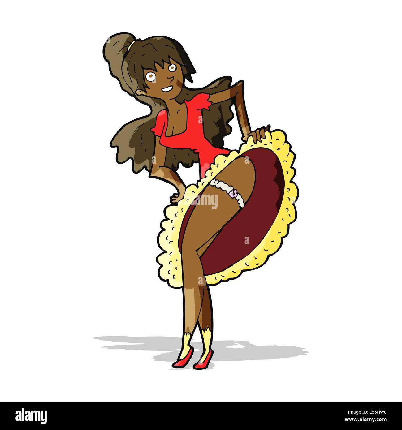 Cartoon ballerina di flamenco Illustrazione Vettoriale