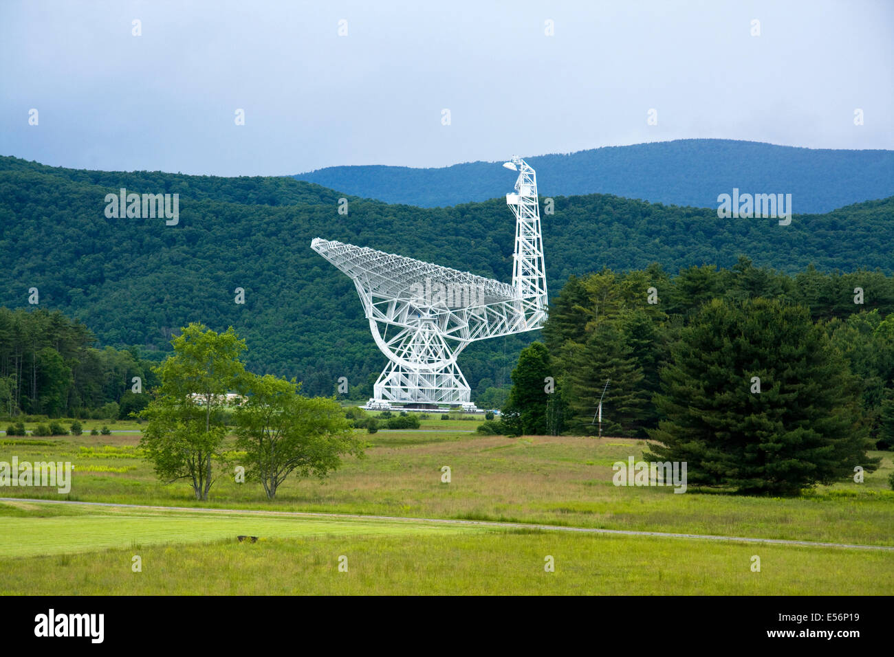Banca Verde telescopio, Radio Nazionale Osservatorio astronomico, Pocahontas County, West Virginia Foto Stock