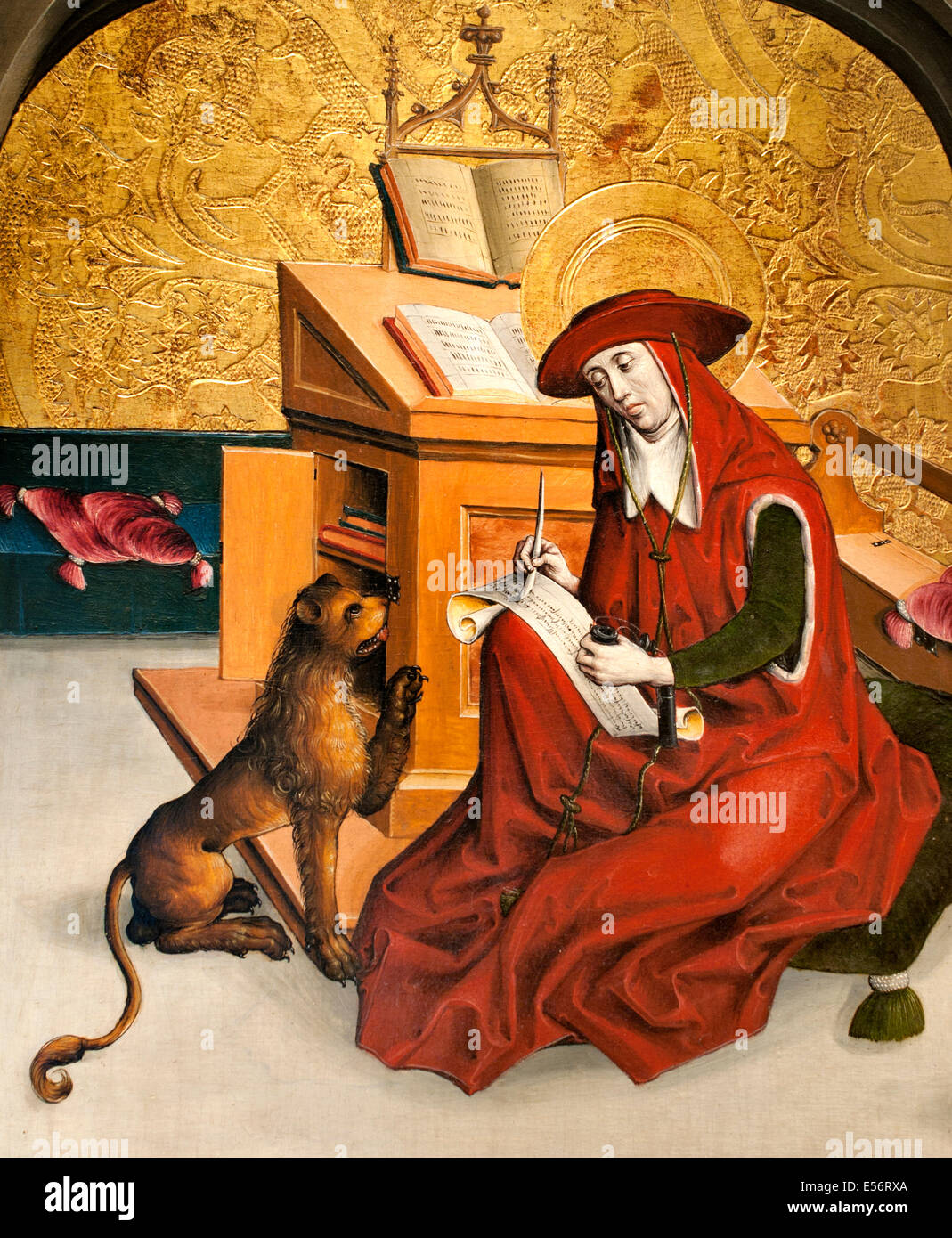 San Girolamo del xv secolo pittore svizzero svizzera Foto Stock