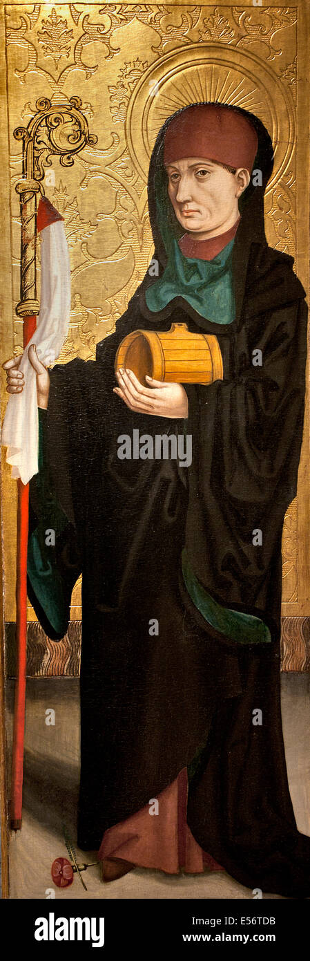 Saint Otmar Abate di Saint Gall monastero del XV secolo il Master Oeillet pittore svizzero svizzera Foto Stock
