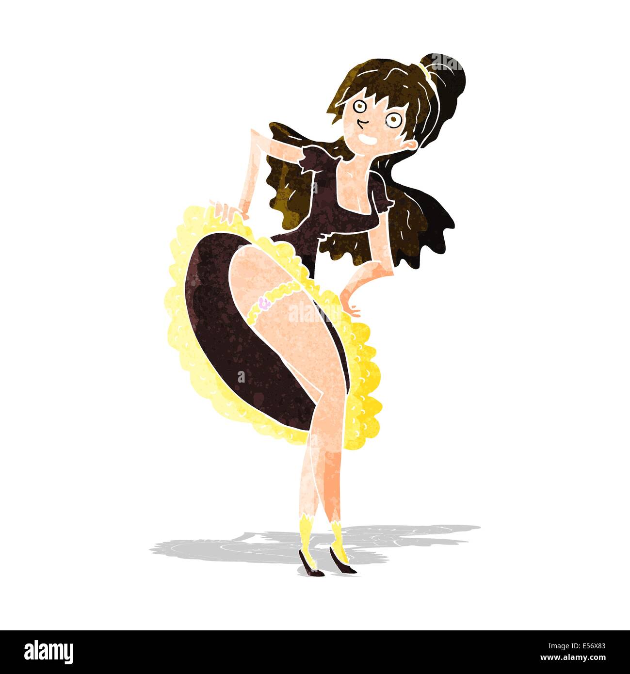 Cartoon ballerina di flamenco Illustrazione Vettoriale