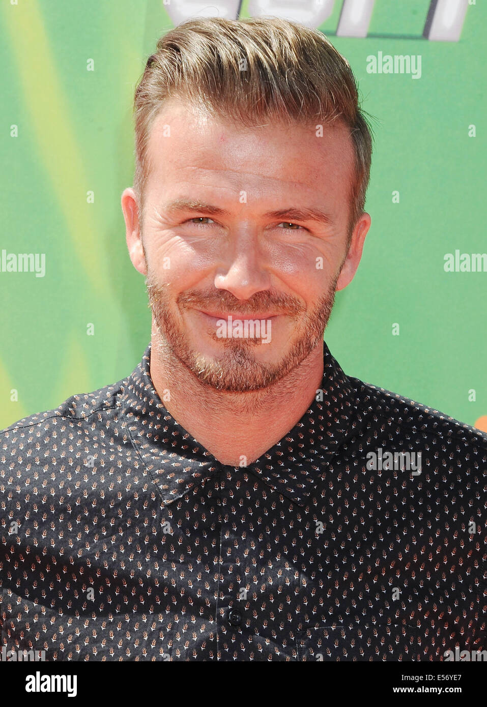 DAVID BECKHAM calciatore inglese nel luglio 2014. Foto di Jeffrey Mayer Foto Stock