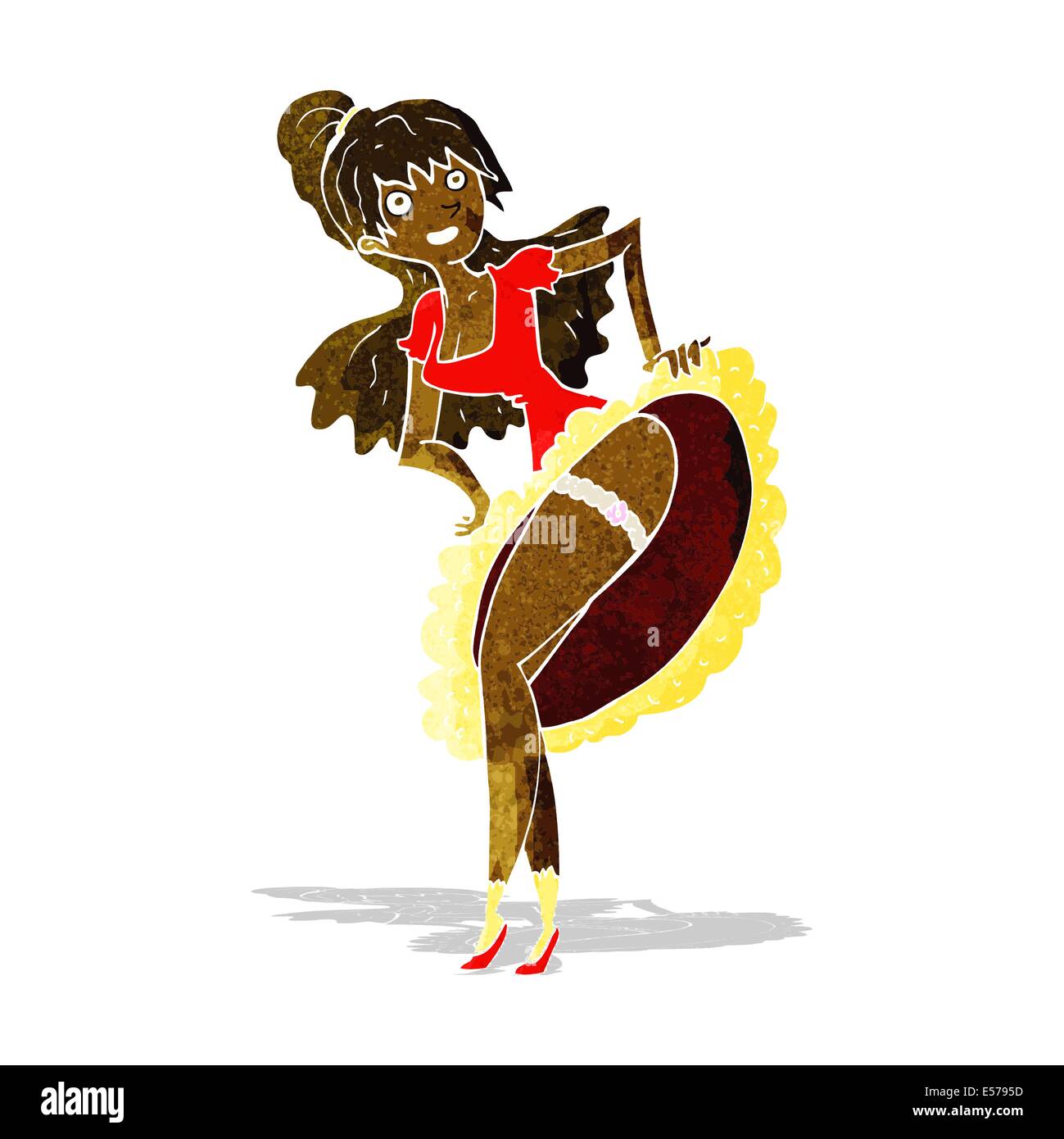 Cartoon ballerina di flamenco Illustrazione Vettoriale