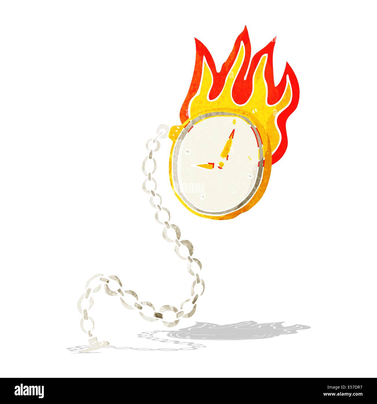 Cartoon flaming guardare Illustrazione Vettoriale